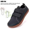 WateLves Toddler Little Kid Wide Barefoot The First Walking Shoes Girls Boys Breathable Lightweight Splay Naturally Minimalist Sneakers(Dark Grey)