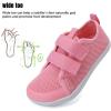WateLves Toddler Little Kid Wide Barefoot The First Walking Shoes Girls Boys Breathable Lightweight Splay Naturally Minimalist Sneakers(Pink)