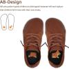WateLves Toddler Little Kids Wide Barefoot Shoes Boys Girls Minimalist Sneakers Lightweight Breathable Walking Shoes | Naturally Splay | Flexible Fit(Brown)