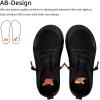 WateLves Toddler Little Kids Wide Barefoot Shoes Boys Girls Minimalist Sneakers Lightweight Breathable Walking Shoes | Naturally Splay | Flexible Fit(Classic Black)