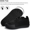 WateLves Toddler Little Kids Wide Barefoot Shoes Boys Girls Minimalist Sneakers Lightweight Breathable Walking Shoes | Naturally Splay | Flexible Fit(Classic Black)