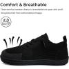 WateLves Toddler Little Kids Wide Barefoot Shoes Boys Girls Minimalist Sneakers Lightweight Breathable Walking Shoes | Naturally Splay | Flexible Fit(Classic Black)
