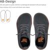 WateLves Toddler Little Kids Wide Barefoot Shoes Boys Girls Minimalist Sneakers Lightweight Breathable Walking Shoes | Naturally Splay | Flexible Fit(Dark Gray)
