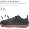 WateLves Toddler Little Kids Wide Barefoot Shoes Boys Girls Minimalist Sneakers Lightweight Breathable Walking Shoes | Naturally Splay | Flexible Fit(Dark Gray)