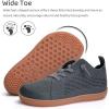 WateLves Toddler Little Kids Wide Barefoot Shoes Boys Girls Minimalist Sneakers Lightweight Breathable Walking Shoes | Naturally Splay | Flexible Fit(Dark Gray)