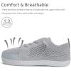 WateLves Toddler Little Kids Wide Barefoot Shoes Boys Girls Minimalist Sneakers Lightweight Breathable Walking Shoes | Naturally Splay | Flexible Fit(Light Gray)