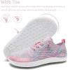 WateLves Toddler Little Kids Wide Barefoot Shoes Boys Girls Minimalist Sneakers Lightweight Breathable Walking Shoes | Naturally Splay | Flexible Fit(Pink Blue)