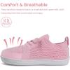 WateLves Toddler Little Kids Wide Barefoot Shoes Boys Girls Minimalist Sneakers Lightweight Breathable Walking Shoes | Naturally Splay | Flexible Fit(Pink)