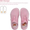 WateLves Toddler Little Kids Wide Barefoot Shoes Boys Girls Minimalist Sneakers Lightweight Breathable Walking Shoes | Naturally Splay | Flexible Fit(Pink)