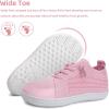 WateLves Toddler Little Kids Wide Barefoot Shoes Boys Girls Minimalist Sneakers Lightweight Breathable Walking Shoes | Naturally Splay | Flexible Fit(Pink)