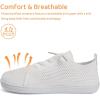 WateLves Toddler Little Kids Wide Barefoot Shoes Boys Girls Minimalist Sneakers Lightweight Breathable Walking Shoes | Naturally Splay | Flexible Fit(White)
