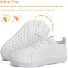 WateLves Toddler Little Kids Wide Barefoot Shoes Boys Girls Minimalist Sneakers Lightweight Breathable Walking Shoes | Naturally Splay | Flexible Fit(White)