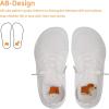 WateLves Toddler Little Kids Wide Barefoot Shoes Boys Girls Minimalist Sneakers Lightweight Breathable Walking Shoes | Naturally Splay | Flexible Fit(White)