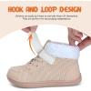 WateLves Toddler Little Kids Wide Barefoot Shoes Boys Girls Winter High Top Minimalist Sneakers Faux Fur Ankle Boots Warm Walking Shoes for Indoor Outdoor | Naturally Splay | Flexible Fit(Fur/Beige)