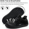 WateLves Toddler Little/Big Kid Wide Barefoot Shoes Boys Girls Minimalist Sneakers Splay Naturally Lightweight Breathable Running Tennis Shoes(Black)