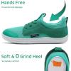 WateLves Toddler Little/Big Kid Wide Barefoot Shoes Boys Girls Minimalist Sneakers Splay Naturally Lightweight Breathable Running Tennis Shoes(Green)