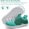 WateLves Toddler Little/Big Kid Wide Barefoot Shoes Boys Girls Minimalist Sneakers Splay Naturally Lightweight Breathable Running Tennis Shoes(Green)