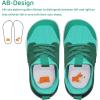 WateLves Toddler Little/Big Kid Wide Barefoot Shoes Boys Girls Minimalist Sneakers Splay Naturally Lightweight Breathable Running Tennis Shoes(Green)