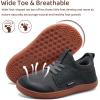 WateLves Toddler Little/Big Kid Wide Barefoot Shoes Boys Girls Minimalist Sneakers Splay Naturally Lightweight Breathable Running Tennis Shoes(Grey)