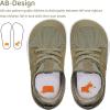 WateLves Toddler Little/Big Kid Wide Barefoot Shoes Boys Girls Minimalist Sneakers Splay Naturally Lightweight Breathable Running Tennis Shoes(Light Green)