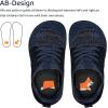WateLves Toddler Little/Big Kid Wide Barefoot Shoes Boys Girls Minimalist Sneakers Splay Naturally Lightweight Breathable Running Tennis Shoes(Navy)