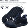 WateLves Toddler Little/Big Kid Wide Barefoot Shoes Boys Girls Minimalist Sneakers Splay Naturally Lightweight Breathable Running Tennis Shoes(Navy)