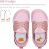 WateLves Toddler Little/Big Kid Wide Barefoot Shoes Boys Girls Minimalist Sneakers Splay Naturally Lightweight Breathable Running Tennis Shoes(Pink)