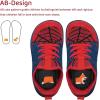 WateLves Toddler Little/Big Kid Wide Barefoot Shoes Boys Girls Minimalist Sneakers Splay Naturally Lightweight Breathable Running Tennis Shoes(Red Blue)
