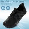 WateLves Toddler/Little/Big/Kid Water Shoes Wide Barefoot Aqua Athletic Sneakers Girls Boys Hiking Beach Swim Fast Dry Shoes Built-in Heel Grips(All Black)