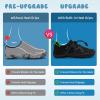 WateLves Toddler/Little/Big/Kid Water Shoes Wide Barefoot Aqua Athletic Sneakers Girls Boys Hiking Beach Swim Fast Dry Shoes Built-in Heel Grips(All Black)