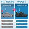 WateLves Toddler/Little/Big/Kid Water Shoes Wide Barefoot Aqua Athletic Sneakers Girls Boys Hiking Beach Swim Fast Dry Shoes Built-in Heel Grips(Dark Gray)