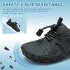 WateLves Toddler/Little/Big/Kid Water Shoes Wide Barefoot Aqua Athletic Sneakers Girls Boys Hiking Beach Swim Fast Dry Shoes Built-in Heel Grips(Dark Gray)