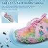 WateLves Toddler/Little/Big/Kid Water Shoes Wide Barefoot Aqua Athletic Sneakers Girls Boys Hiking Beach Swim Fast Dry Shoes Built-in Heel Grips(Fish Scale Colourful)