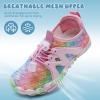 WateLves Toddler/Little/Big/Kid Water Shoes Wide Barefoot Aqua Athletic Sneakers Girls Boys Hiking Beach Swim Fast Dry Shoes Built-in Heel Grips(Fish Scale Colourful)