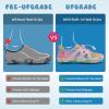 WateLves Toddler/Little/Big/Kid Water Shoes Wide Barefoot Aqua Athletic Sneakers Girls Boys Hiking Beach Swim Fast Dry Shoes Built-in Heel Grips(Fish Scale Colourful)