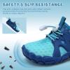 WateLves Toddler/Little/Big/Kid Water Shoes Wide Barefoot Aqua Athletic Sneakers Girls Boys Hiking Beach Swim Fast Dry Shoes Built-in Heel Grips(Gradient Blue)