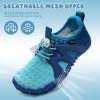 WateLves Toddler/Little/Big/Kid Water Shoes Wide Barefoot Aqua Athletic Sneakers Girls Boys Hiking Beach Swim Fast Dry Shoes Built-in Heel Grips(Gradient Blue)