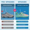 WateLves Toddler/Little/Big/Kid Water Shoes Wide Barefoot Aqua Athletic Sneakers Girls Boys Hiking Beach Swim Fast Dry Shoes Built-in Heel Grips(Pink Green)