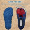 WateLves Toddler/Little/Big/Kid Water Shoes Wide Barefoot Aqua Athletic Sneakers Girls Boys Hiking Beach Swim Fast Dry Shoes Built-in Heel Grips(Red Blue)