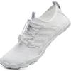 WateLves Water Shoes Mens Womens Barefoot Quick-Dry Aqua Sock Outdoor Athletic Sport Shoes for Swim Beach Pool Hiking Surfing Walking(Arrow White)