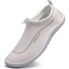 WateLves Water Shoes Womens Mens Multi-Purpose Barefoot Shoes Beach Swim Yoga Aqua Socks with Adjustable Buckle Thick Sole for Indoor Outdoor(Beige)