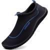 WateLves Water Shoes Womens Mens Multi-Purpose Barefoot Shoes Beach Swim Yoga Aqua Socks with Adjustable Buckle Thick Sole for Indoor Outdoor(Black Blue)