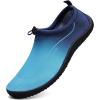 WateLves Water Shoes Womens Mens Multi-Purpose Barefoot Shoes Beach Swim Yoga Aqua Socks with Adjustable Buckle Thick Sole for Indoor Outdoor(Gradient Blue)