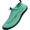 WateLves Water Shoes Womens Mens Multi-Purpose Barefoot Shoes Beach Swim Yoga Aqua Socks with Adjustable Buckle Thick Sole for Indoor Outdoor(Moonlight)