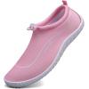 WateLves Water Shoes Womens Mens Multi-Purpose Barefoot Shoes Beach Swim Yoga Aqua Socks with Adjustable Buckle Thick Sole for Indoor Outdoor(Pink)