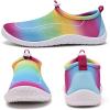 WateLves Water Shoes Womens Mens Multi-Purpose Barefoot Shoes Beach Swim Yoga Aqua Socks with Adjustable Buckle Thick Sole for Indoor Outdoor(Rainbow)