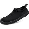 WateLves Water Shoes for Men and Women – Quick-Dry Multi-Purpose Casual Water Sneakers Slip-On with Drainage Holes – Lightweight, Non-Slip Aqua Shoes for Outdoor Water Sports(Striped Black)