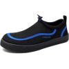 WateLves Water Shoes for Men and Women – Quick-Dry Multi-Purpose Casual Water Sneakers Slip-On with Drainage Holes – Lightweight, Non-Slip Aqua Shoes for Outdoor Water Sports(Black/Blue)