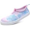 WateLves Water Shoes for Men and Women – Quick-Dry Multi-Purpose Casual Water Sneakers Slip-On with Drainage Holes – Lightweight, Non-Slip Aqua Shoes for Outdoor Water Sports(Pink Fish Scale)