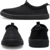 WateLves Water Shoes for Men and Women – Quick-Dry Multi-Purpose Casual Water Sneakers Slip-On with Drainage Holes – Lightweight, Non-Slip Aqua Shoes for Outdoor Water Sports(Striped Black)